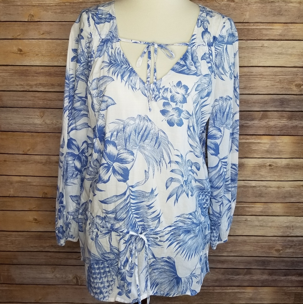 Seafolly Tunic Fitted Bikini Coverup XS Floral